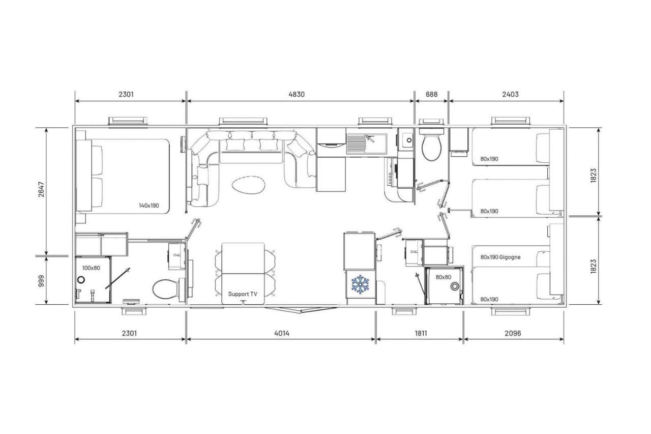 Biville-sur-Mer Mobil Home Neuf 6/8 Pers מראה חיצוני תמונה